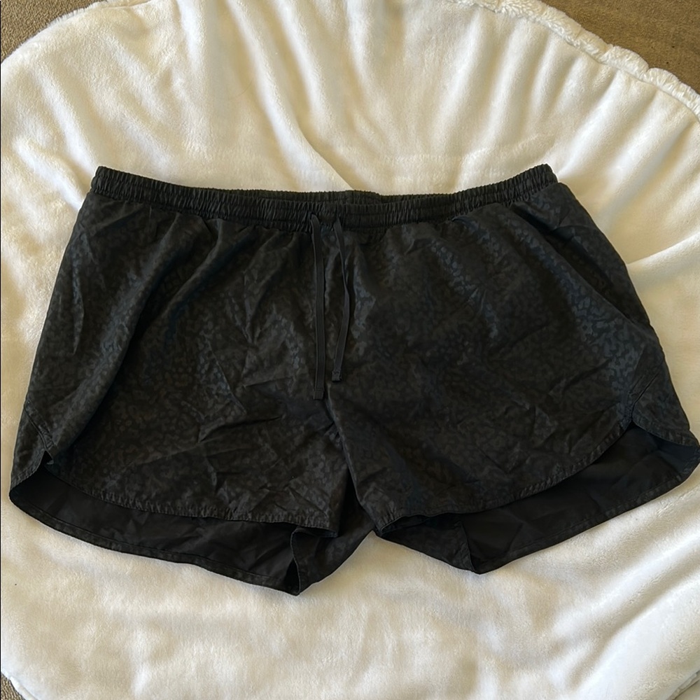 Women's Black leopard print Shorts